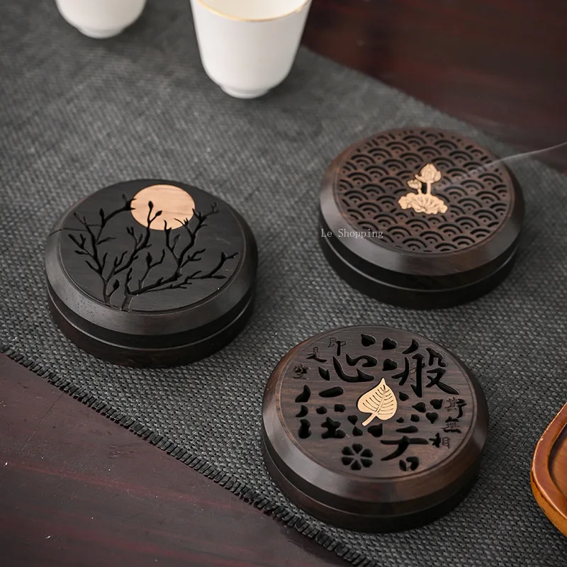 Zen Candle Supplies - Zen ไม้จันทน์กลมธูปกล่อง/ในร่มไม้กฤษณาธูป Burner ตกแต่งโต๊ะภายในรถ Air Purification