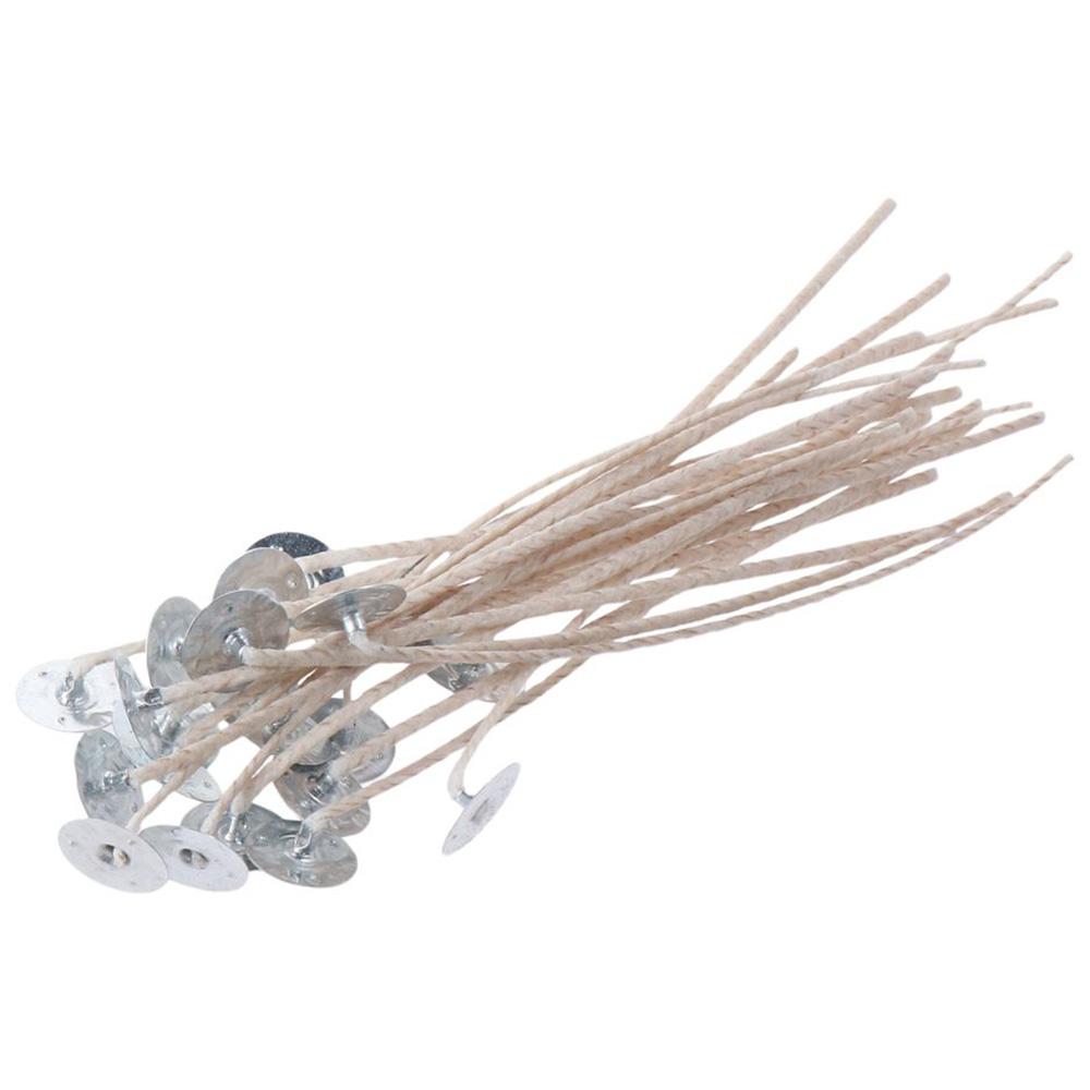 Cotton Wick 6 Inch - ไส้เทียนไส้เทียนยาว6นิ้วพร้อมเทียนหนา0.78นิ้วฐานกลมไส้เทียน