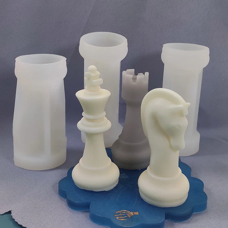 Candle. Queen - แม่พิมพ์ซิลิโคนรูปตัวหมากรุก สำหรับทำเทียน DIY รูปควีน คิง หมากรุก