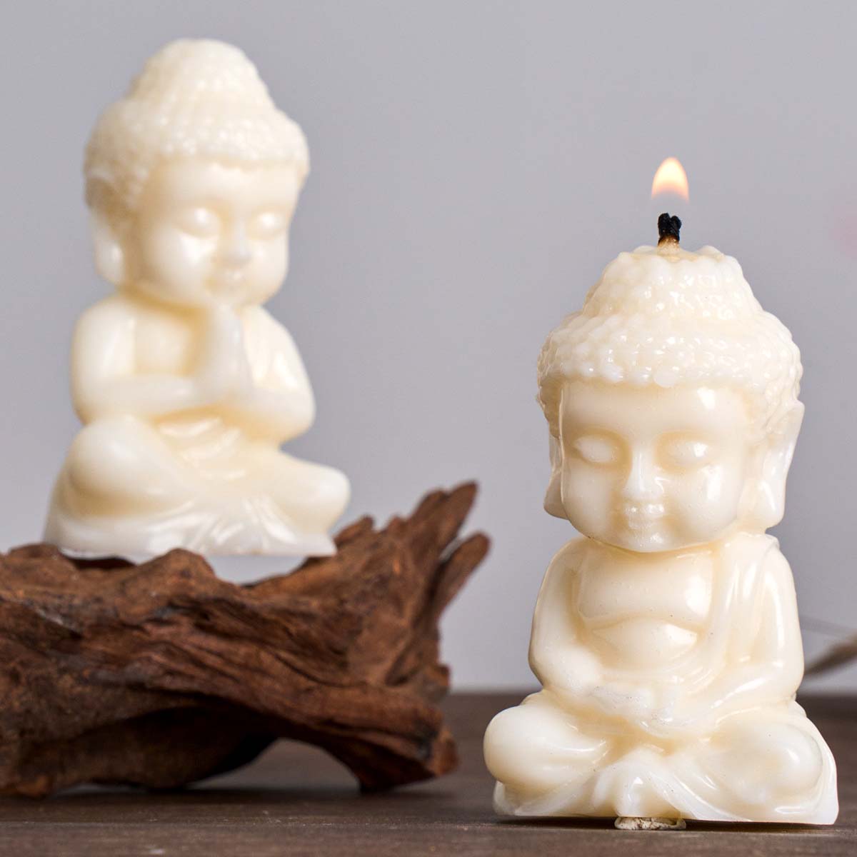 Zen Candle Supplies - แม่พิมพ์เทียนซิลิโคนรูปพระพุทธรูป 3 มิติ DIY รูปทรงเซน สำหรับทำยิปซัม