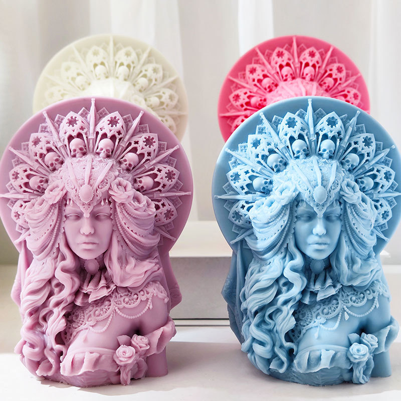 DIY ครึ่ง Body Skull HEAD Quee - Candle. Queen บทวิจารณ์และราคา