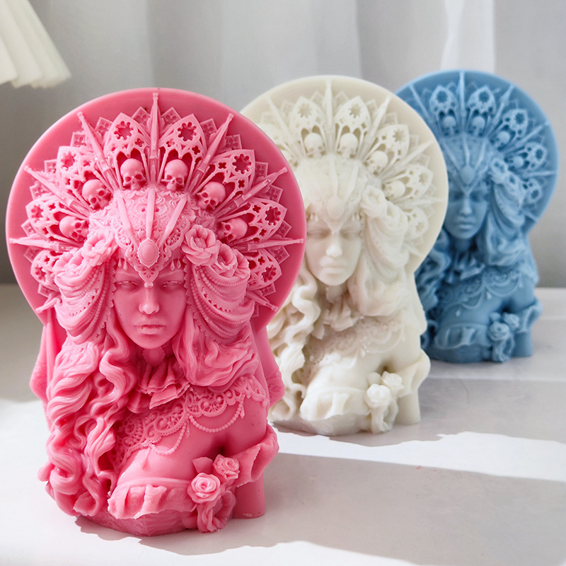 DIY ครึ่ง Body Skull HEAD Quee - Candle. Queen บทวิจารณ์และราคา