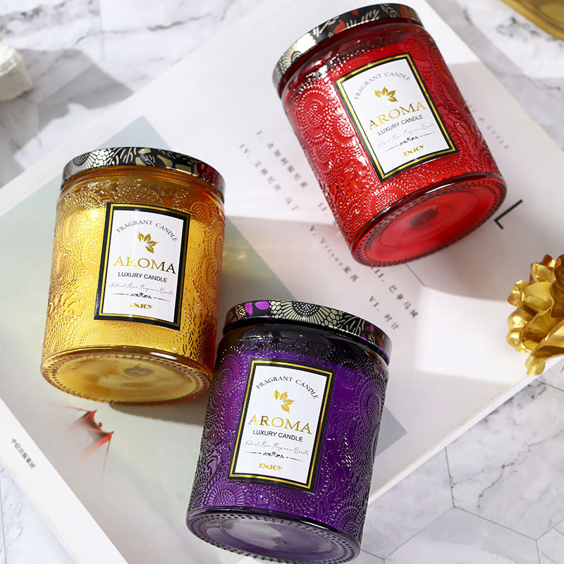 เทียนหอม 1 ชิ้น แก้วลายนูนสร้า - Candle Supplies Glass Jars บทวิจารณ์และราคา