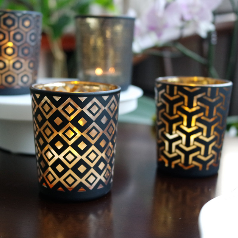 เรขาคณิตแก้วเปล่าคอนเทนเนอร์เท - Candle Supplies Glass Jars บทวิจารณ์และราคา