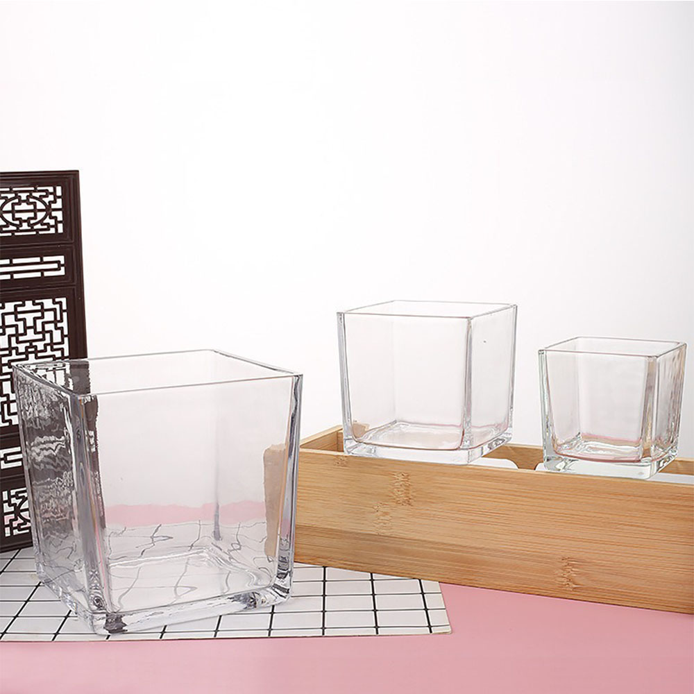 เรขาคณิตสแควร์เชิงเทียนธูปทําเ - Candle Supplies Glass Jars บทวิจารณ์และราคา
