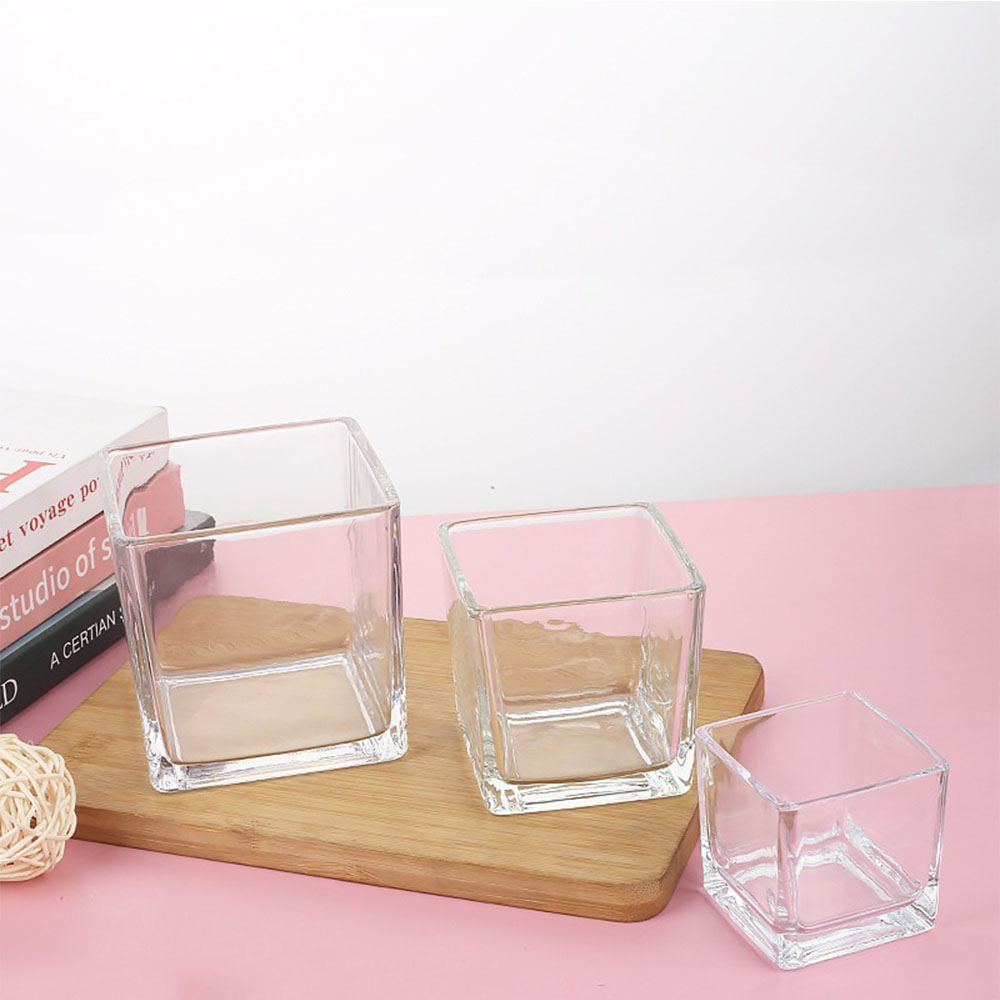 เรขาคณิตสแควร์เชิงเทียนธูปทําเ - Candle Supplies Glass Jars บทวิจารณ์และราคา